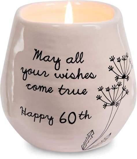 pavilion t company may all your wishes come true happy 60th birthday soy wax candle with lead