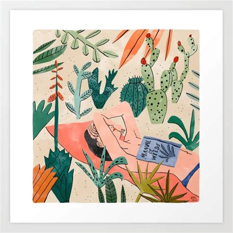 Society6 Lazy Girl Art Prints For Every Personality Type Apartment