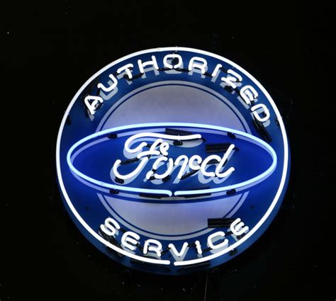 Authorized Ford Dealer Neon Sign Gaa Classic Cars