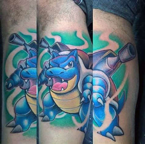 40 Blastoise Tattoo Designs For Men Pokemon Ink Ideas