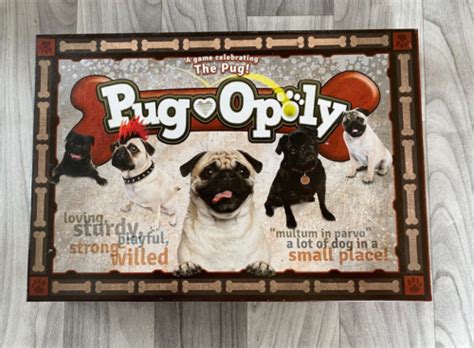 Pug Opoly Pugopoly Dog Celebrating The Pug Monopoly Board Game Ebay