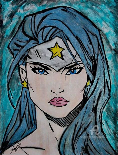 Image Result For Wonder Woman Portrait Comic Cartoon Drawings