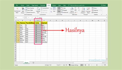 Cara Menghitung Jenis Data Di Excel Riset