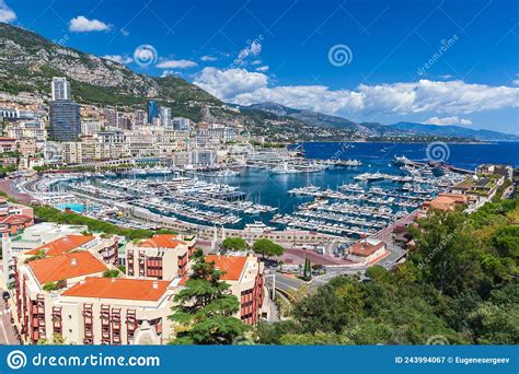 Monte Carlo Monaco Coastal View Stock Image Image Of Background