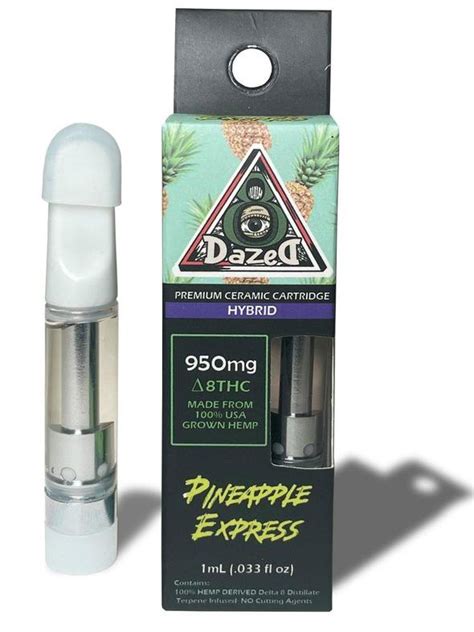 Dazed8 Delta 8 Vape Cartridge Pineapple Express Hybrid Branded