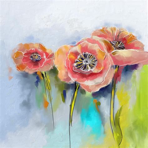 Pin By Corporate Art Task Force On Paintings Of Flowers Poppy Wall
