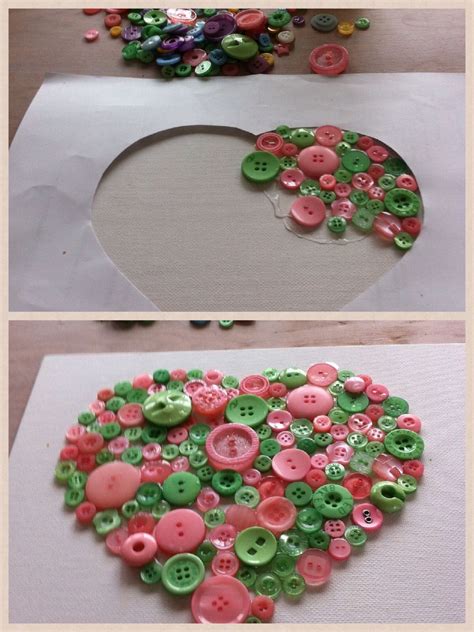 Button Art Button Crafts Diy And Crafts Crafts For Kids Valentines