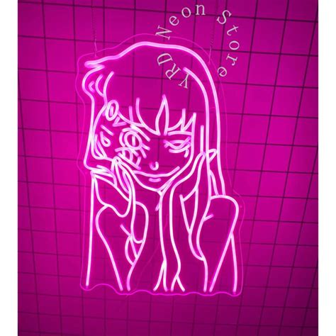 Anime Girl Neon Signs Tomie Neon Signs Custom Anime Neon Etsy Uk