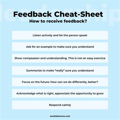 How To Give And Receive Feedback In 7 Simple Steps Amélie Beerens