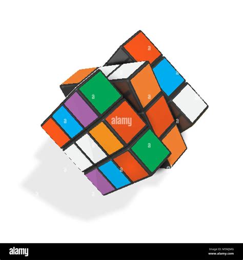 Editorial Realistic Vector Illustration Of Rubik S Cube Stock Vector