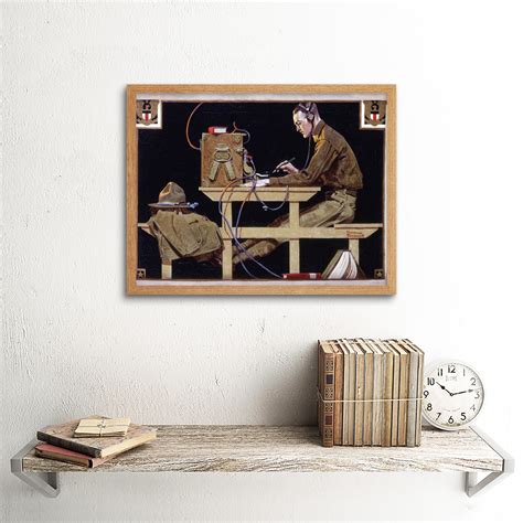 Norman Rockwell Us Army Teaches A Trade Gi Telegrapher Art Print Framed