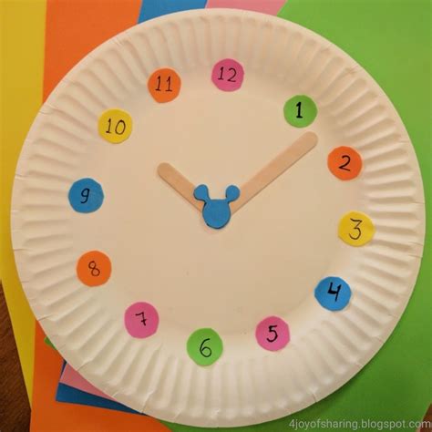 Paper Plate Clock Craft Clock Craft Clock For Kids Animal Crafts