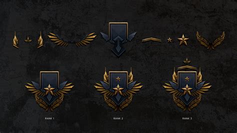 Artstation Army Rank Insignia Game Assets