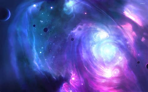 Galaxy Pink Purple Blue Wallpaper Pink And Purple Galaxy Illustration