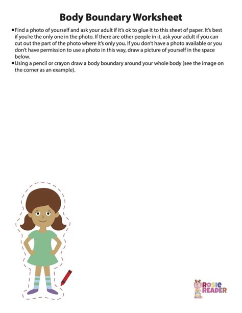 Body Boundaries Worksheet Reading Adventures For Kids Ages 3 To 5
