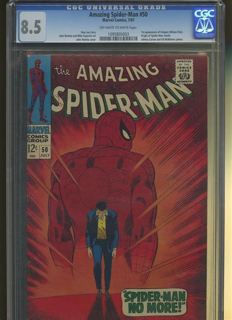 Amazing Spider Man 50 Cgc 85 Marvel 1st Kingpin