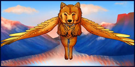 Wolf Drawing With Wings At Explore Collection Of