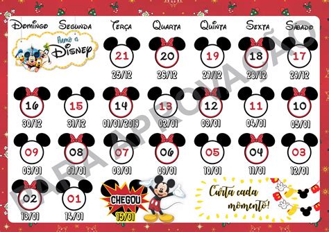 Calendário Personalizado Disney Elo7 Produtos Especiais