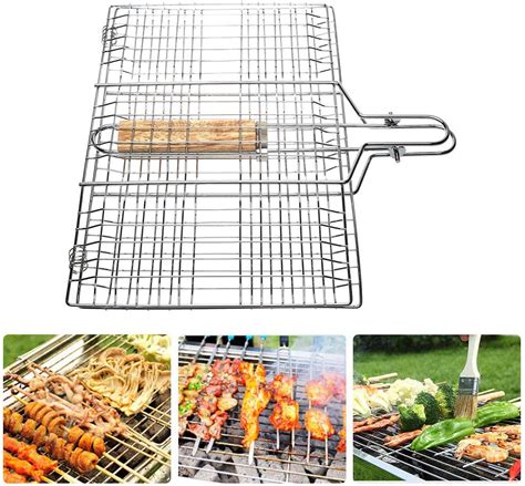 Keyohome Barbecue Grilling Basketportable Stainless Steel Grill Basket