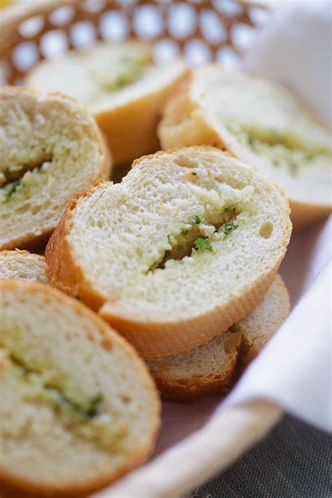 Cut slices through each half loaf. Garlic Bread | Easy Delicious Recipes