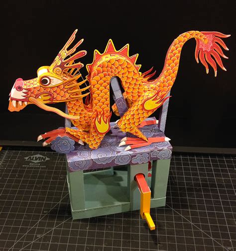 The Dragon On The Cloud Living Papercraft