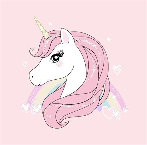 Premium Vector Unicorn Head Pastel Soft Colors