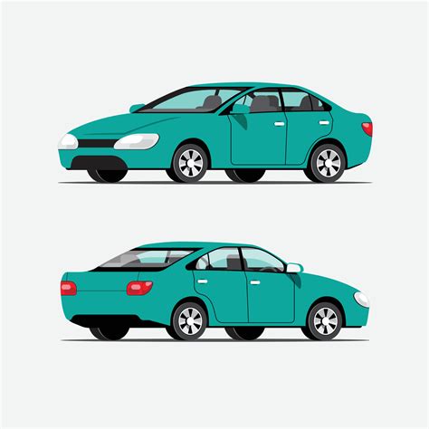 Car Vector Template On White Background Business Sedan Isolated