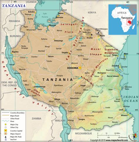 Tanzania Map Answers