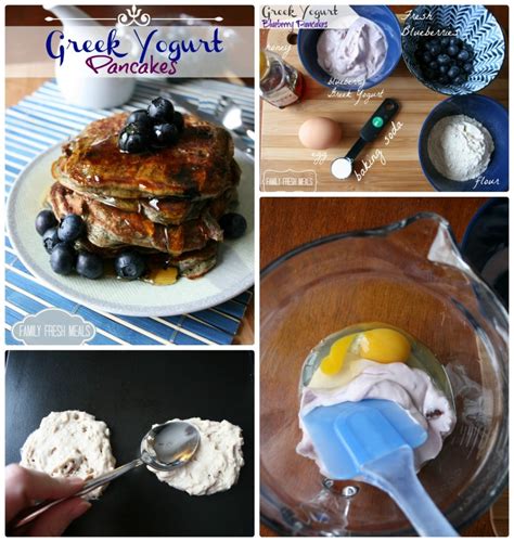 The addition of the healthy greek yogurt makes them soft, yet the edges crisp up perfectly! Greek Yogurt Pancakes - Family Fresh Meals