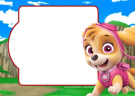 Cool Free Paw Patrol Invitation Template Complete Collection Paw