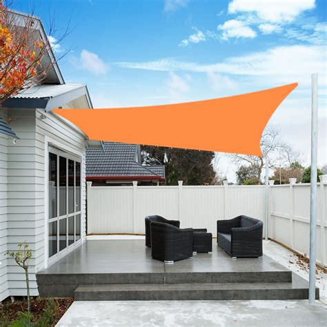 Sun Shade Sail Awning Outdoor Canopy Rectangle 280gsm 98 Uv Block