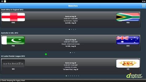We provide the schedule of the matches in various ways. Cricbuzz Live Score Cricket Match Today Live