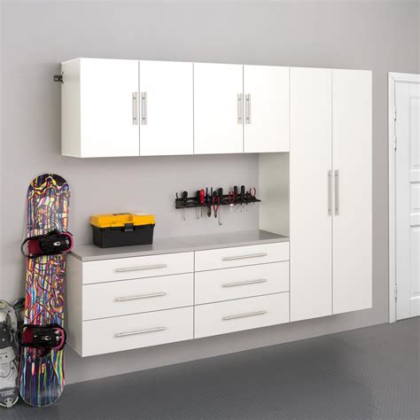 These garage cabinets are of industrial strength, perfect for home or industrial use. Prepac HangUps 72 in. H x 90 in. W x 16 in. D White Wall ...