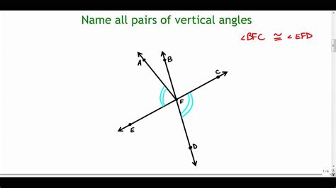 Vertical Angles Youtube