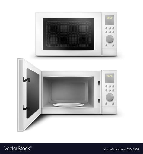 Realistic Microwave Oven Royalty Free Vector Image