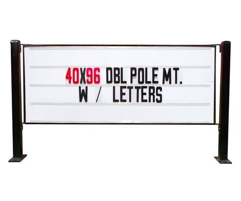 Illuminated Changeable Letter Sign with Double Pole Mount Brackets - Buy Online in UAE. | Office ...