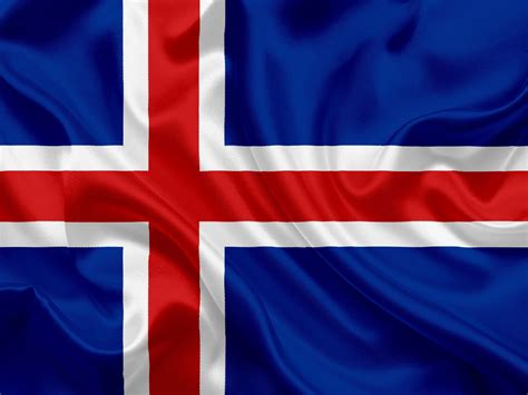 Download Wallpapers Iceland Flag Flag Of Iceland Silk Fabric Silk