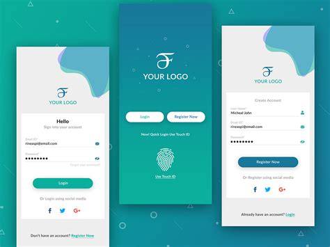 Sign In And Sign Up Page Mobile App Ui Uplabs
