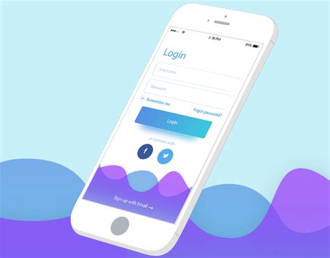 Login Page Mobile App On Behance