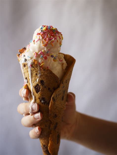 Chocolate Chip Cookie Ice Cream Cones The Kate Tin