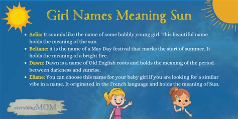 40 Names That Mean Sun For Boys And Girls Everythingmom