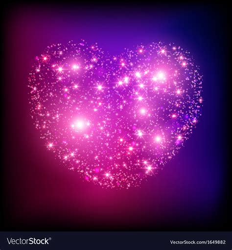 Sparkle Bright Pink Heart Royalty Free Vector Image