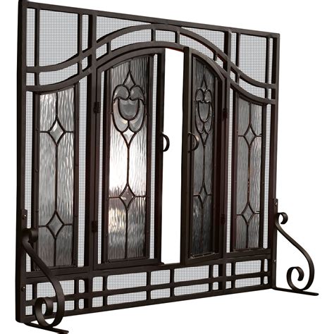 Plow And Hearth Glass Fireplace Screen And Reviews Wayfair