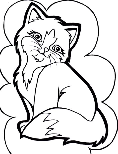 Cartoon Cat Coloring Pages To Print