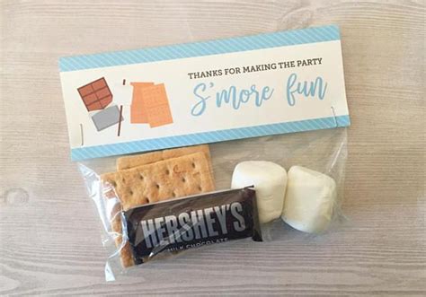 Smores Treat Bag Topper Printable Favors Smores Kit Smores Party