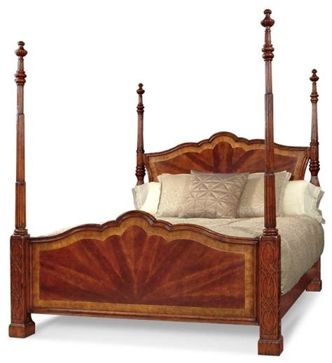 Jonathan Charles Mahogany Four Post Bed Traditional Four Poster