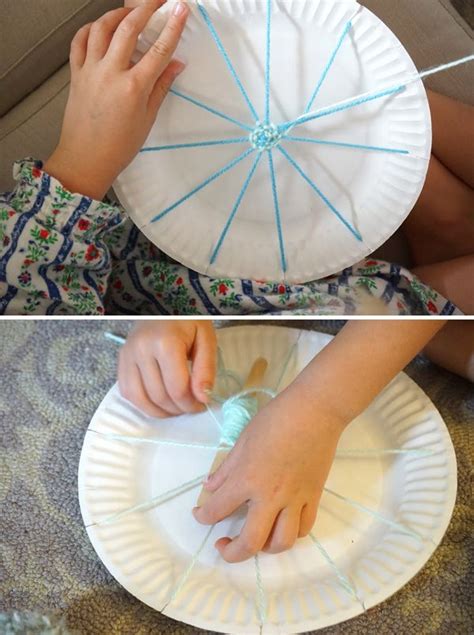 Paper Plate Weaving Make A Doll Hammock Tinkerlab Weaving For
