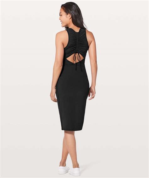 Get to match point in a breeze in this lightweight dress built with get to match point in a breeze in this lightweight dress built with seamless movement in mind. Lululemon Rather Be Gathered Dress - Black - lulu fanatics