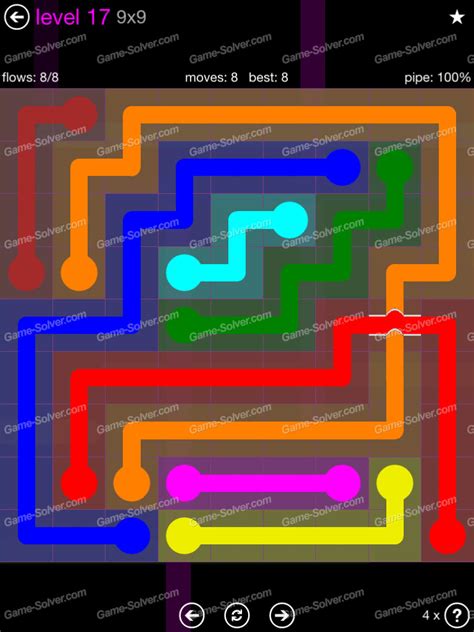 Flow Bridges 9x9 Mania Level 17 Game Solver