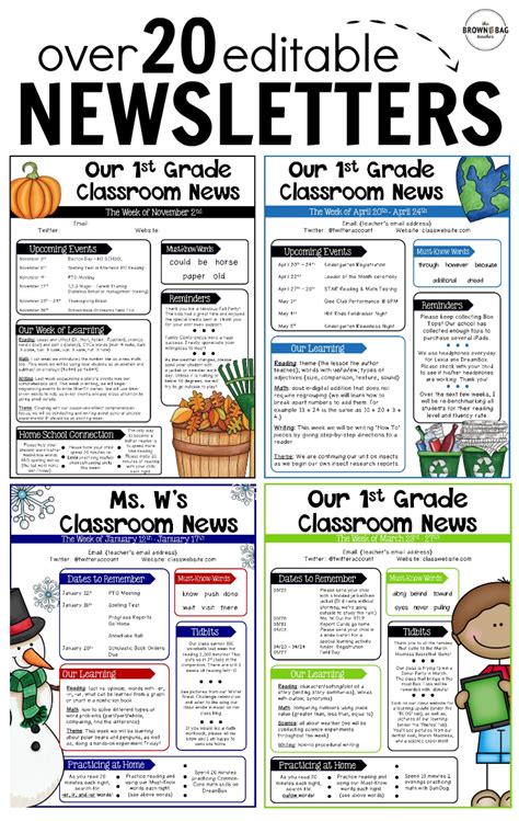 Editable Classroom Newsletters Perfect For Communicating With Families